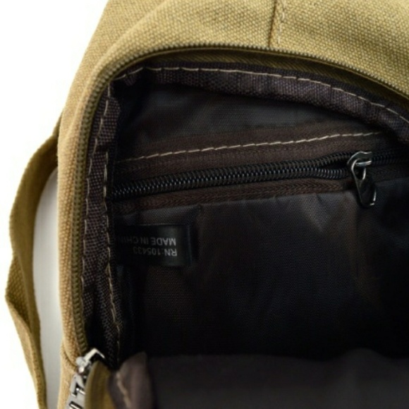 NWT - CANVAS MULTI ZIPPER SLING/CRSSBDYBACKPACK - Picture 6 of 8